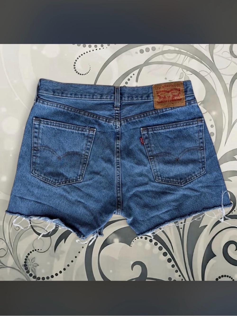 Levi's Medium Blue Denim Cutoff Shorts